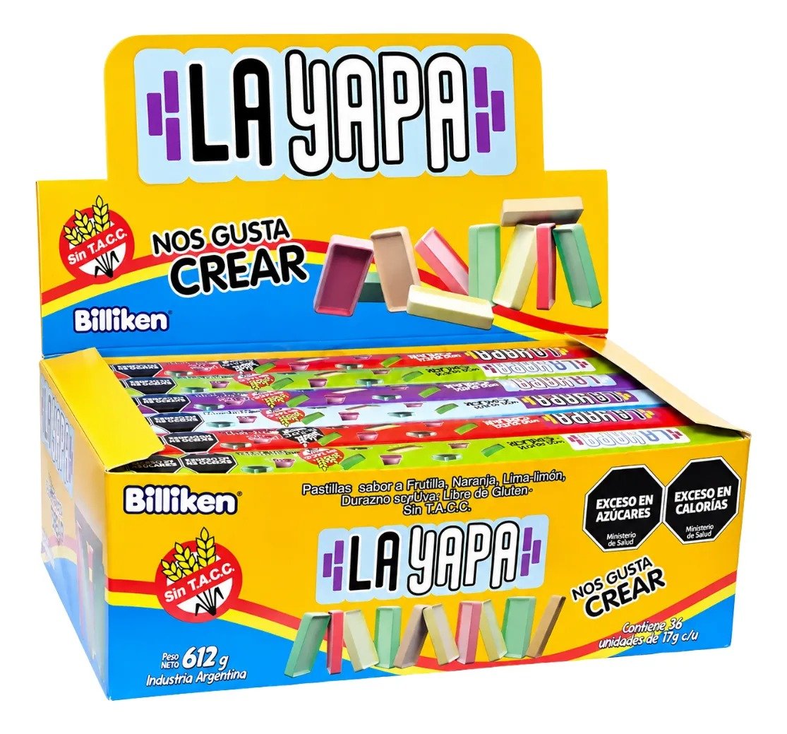 Pastillas La Yapa Frutales Billiken Caja X 36 Unidades
