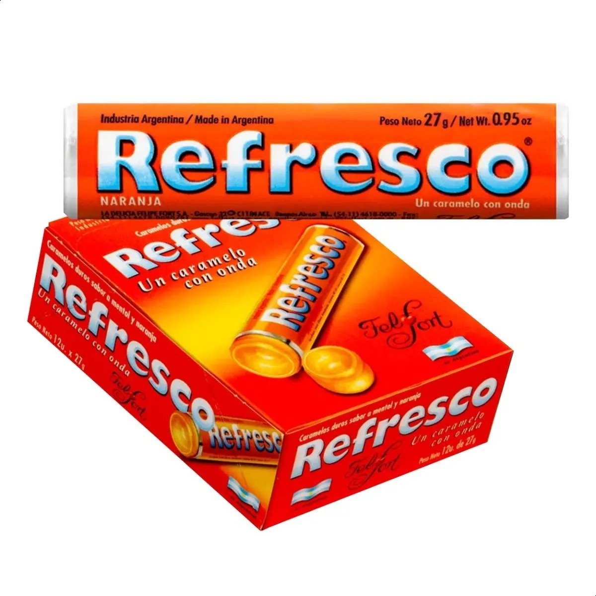 Pastillas Caramelo Refresco Felfort caja 12 unidades