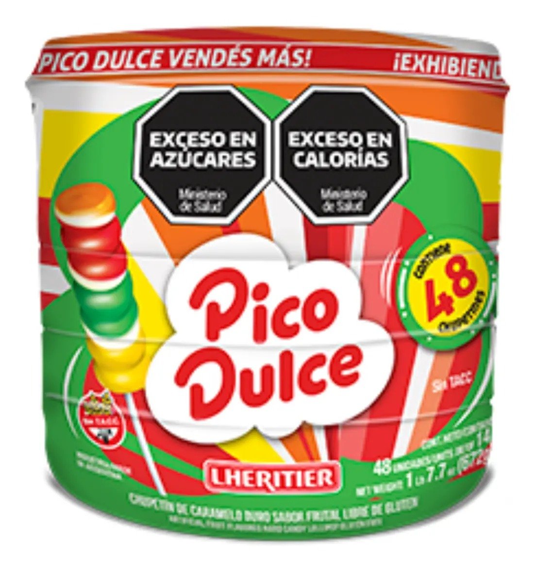 Chupetines Pico Dulce Caja X 48 unidades