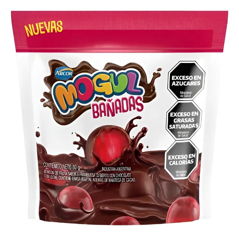 Bombón Arcor Mogul frambuesa con chocolate 80g
